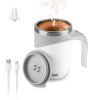 Auto Stirring Coffee Mug with Lid Automatic Magnetic Self Mixing Cup Rechargeable Portable Stainless Steel Mixing Cup for Coffee Tea Milk Cocoa