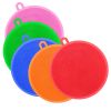 5 Pcs Kitchen Cleaning Sponge Food-Grade Silicone Scrubber BPA-Free Washing Sponge for Dishes Fruit Vegetable Dishwasher Safe