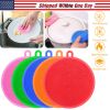5 Pcs Kitchen Cleaning Sponge Food-Grade Silicone Scrubber BPA-Free Washing Sponge for Dishes Fruit Vegetable Dishwasher Safe