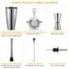 Cocktail Set 8Pcs Cocktail Shaker Set Stainless Steel Bartender Kit Professional Mixology Tool