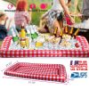 Inflatable Ice Serving Bar Pool Table Serving Bar Salad Ice Buffet Beverages Drinks Cooler Tray w/ Inflate Deflate Plug Pump for Indoor Outdoor Partie