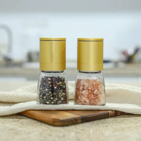 Pepper Salt Grinder Mill  Adjustable Coarseness Ceramic Spice Grinder Shaker  Refillable Pepper Grinders For Home Kitchen Gifts