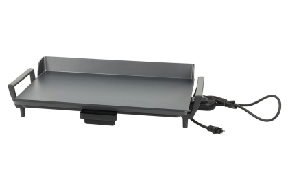 Professional Griddle – Stainless Handles & Backsplash – Gray