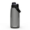 32oz Leakproof Flip-Top Water Bottle with Handle, BPA-Free Plastic Sports Bottle for Adults, Black