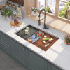 32 Gunmetal Black Undermount Workstation Kitchen Sink-32 x 19 Inch 16 Gauge Stainless Steel Undermount Kitchen Sink