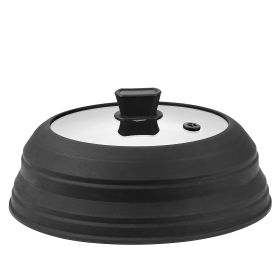 VEVOR Microwave Splatter Cover & Mat 10.8" Collapsible Microwave Food Lid 500°F