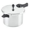 Pressure Cooker 6 Quart Aluminum Stovetop Pressure Cooker, Induction Compatible, Metal Utensil Safe, Silver