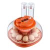 12 Egg Incubator, Automatic Egg Turner with LED Candler, Temperature & Humidity Control, 360° View Clear Window, Poultry Eggs Incubator