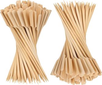 4.7 Inch Bamboo Skewers, 300 PCS Bamboo Paddle Wood Picks, Toothpicks for Appetizers, Cocktail Picks for Drinks, Food Picks, BBQ, Sandwich