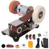 Mini Belt Sander, Electric Small Sander Knife Making Supplies, 7 Adjustable Speed Electric Knife Sharpener, Power Belt Grinder for Woodworking