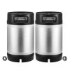 VEVOR Corny Keg, 2.5 Gallon Ball Lock Keg, SUS304 Cold Brew Kegs with Dual Rubber Handles & Heavy-Duty Rubber Bottom
