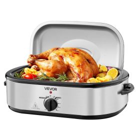 Roaster Oven, 14QT Fast-Cooking Turkey Roaster, 150-450 Fahrenheit Adjustable Temp Electric Roasting Pan with Self-Basting Lid,