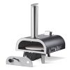 VEVOR Dual Fuel Pizza Oven Outdoor, 12 in Wood Fire & Propane Gas Pizza Oven, Pellet & Propane Pizza-Maker with Thermometer