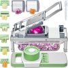 All-in-1 Vegetable Chopper with 8 Blades - Mandoline Slicer-Pro Food Chopper with Container - Veggie Salad Onion Chopper - Potato Dicer French Fry Cut