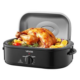 Roaster Oven, 18QT Fast-Cooking Turkey Roaster, 150-450 Fahrenheit Adjustable Temp Turkey Oven with Self-Basting Lid, Removable Pan