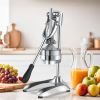 SOGA Manual Stainless Steel Citrus Juicer – Hand Press, Silver