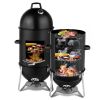 Vertical Steel Charcoal Smoker,