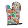 Lots of Blue Merle Welsh Cardigan Corgi Oven Mitt Heat Resistant Thick Oven Mitt for Hot Pans and Oven, Kitchen Mitt Protect Hands
