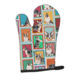 Lots of Blue Merle Welsh Cardigan Corgi Oven Mitt Heat Resistant Thick Oven Mitt for Hot Pans and Oven, Kitchen Mitt Protect Hands