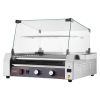 Hot Dog Roller, 30 Hot Dog 11 Rollers, Stainless Steel Sausage Grill Cooker, 1600W Commercial Hot Dog Machine with Dual Temp Control, Cover