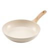 Frying Pan Skillet, Aluminum Egg Fry Pans, 3 Piece (8, 9.5, 11 in), Nonsitck Ceramic Heavy-Duty Skillets with Heat-Resistant Handle