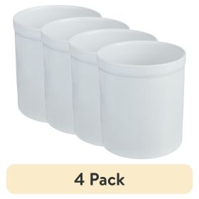 (4 pack)Glazed Stoneware Utensil Holder, White