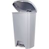 (2 pack) 10 Gallon Rectangular Wastebasket, Large Open Plastic Trash Can for Kitchen, White