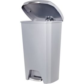 (2 pack) 10 Gallon Rectangular Wastebasket, Large Open Plastic Trash Can for Kitchen, White