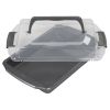 Premium Steel Non-Stick Oblong Cake Pan with Lid 13 x 9-inch Rectangular Baking Pan, Packaging May Vary
