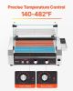 VEVOR Hot Dog Roller, 18 Hot Dog 7 Rollers, Stainless Steel Sausage Grill Cooker, 1050W Commercial Hot Dog Machine with Dual Temp Control, Cover