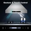 30 inch Range Hood, Wall Mount Kitchen Hood 900 CFM Ducted/Ductless Convertible with Gesture Sensing & Touch Control