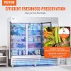VEVOR Commercial Refrigerator 60.42 Cu.ft, Reach In 82.5" W Upright Refrigerator 3 Doors