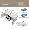 60" Floating Bathroom Vanity with Sink, Modern Wall-Mounted Bathroom Storage Vanity Cabinet with Resin Top Basin and Soft Close Drawers