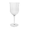 Colette 13-Ounce Scalloped White Wine Glasses, Clear, Set of 4