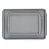 GOLDEN BAKE 2 Pcs Bakeware Nonstick Sheet Pan Set, Dishwasher Safe and Oven Safe to 450°F, 13 Inch x 18 Inch and 9 Inch x 13-Inch, Gray
