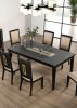 Contemporary Espresso Dining Table Mirror Insert 1pc Rectangle Table Kitchen Dining Room Furniture