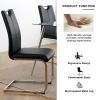Modern Dining Chairs with Faux Leather Padded Seat Dining Living Room Chairs Upholstered Chair with Chrome Metal Legs Design for Kitchen, Living