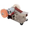 Mini Belt Sander, Electric Small Sander Knife Making Supplies, 7 Adjustable Speed Electric Knife Sharpener, Power Belt Grinder for Woodworking