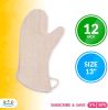 Pack of 12 Terry Cloth Mitts 13". Industrial Oven Mitts for Heat Care. Heat Resistant Potholders for Baking; Frying; Grilling. Thermal Hand Arm Care.