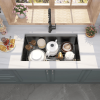 32 Gunmetal Black Undermount Workstation Kitchen Sink-32 x 19 Inch 16 Gauge Stainless Steel Undermount Kitchen Sink