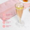 Set of 24 Plastic Champagne Flutes with Gold Rim Shatterproof Disposable Glasses for Weddings, Cocktail Parties, and Outdoor Celebrations