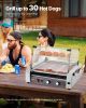 Hot Dog Roller, 30 Hot Dog 11 Rollers, Stainless Steel Sausage Grill Cooker, 1600W Commercial Hot Dog Machine with Dual Temp Control, Cover