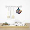 Colorful Eryngium Pair of Pot Holders Kitchen Heat Resistant Pot Holders Sets Oven Hot Pads for Cooking Baking BBQ, 7 1/2 x 7 1/2