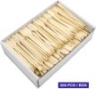 300Pcs Bamboo Paddle Picks, 3.5 Inch Sturdy Flat Skewers Food Appetizer Toothpicks for for Fruit, Grilling, Drink, BBQ, Barbecue, Yakitori Chicken