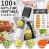 Upgrade Safe Mandoline Slicer Plus, Biger Size, Adjustable Vegetable Food Chopper Potato Fries Cutter, Detachable Blade, Kitchen Chopping Artifact