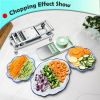 All-in-1 Vegetable Chopper with 8 Blades - Mandoline Slicer-Pro Food Chopper with Container - Veggie Salad Onion Chopper - Potato Dicer French Fry Cut