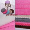 2Pcs Flannel Chair Pads 15 inches Soft Round Seat Cushions for Kitchen Bar High Chairs Stools, Hot Pink