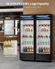 VEVOR Commercial Merchandiser Refrigerator, 13.3 CU.FT Glass Door Display Refrigerator