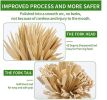 4.7 Inch Bamboo Skewers, 300 PCS Bamboo Paddle Wood Picks, Toothpicks for Appetizers, Cocktail Picks for Drinks, Food Picks, BBQ, Sandwich