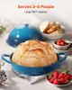 VEVOR Enameled Cast Iron Dutch Oven, 5 Quart Pot for Sourdough Bread Baking, Heavy-Duty Cookware Pan with Lid and Dual Handles